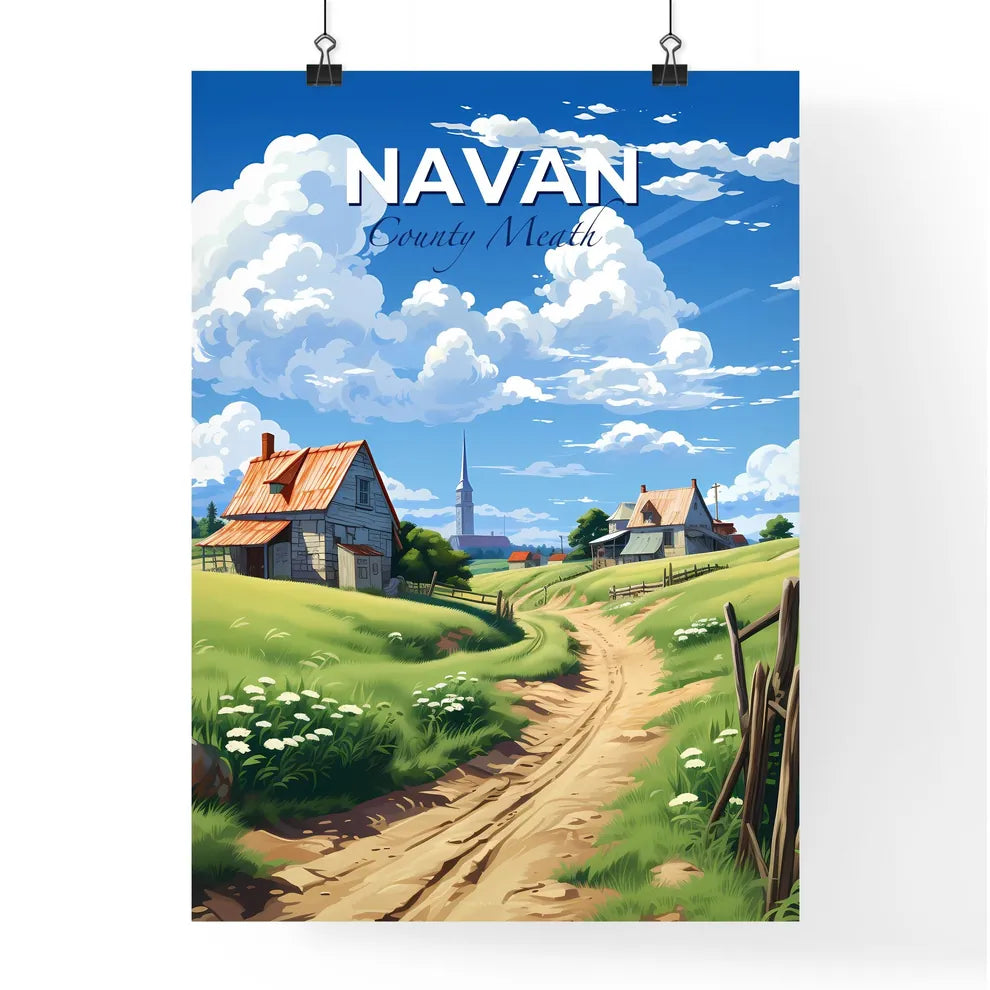 Navan, County Meath, A Poster of a dirt road leading to a village Default Title