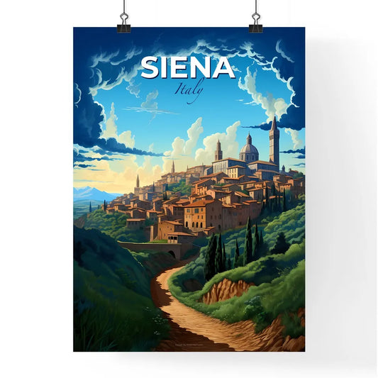 Siena, Italy, A Poster of a road leading to a town Default Title