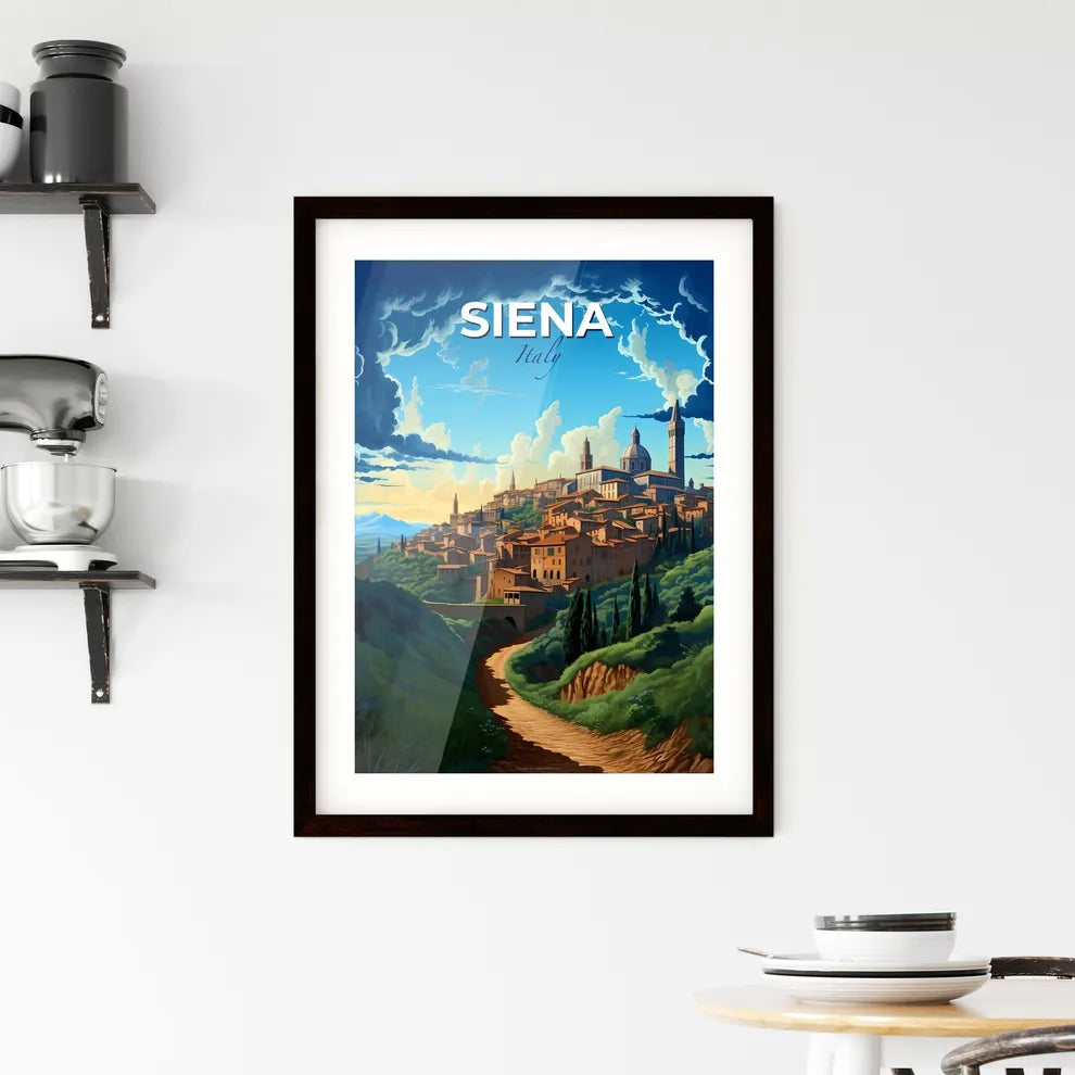 Siena, Italy, A Poster of a road leading to a town Default Title