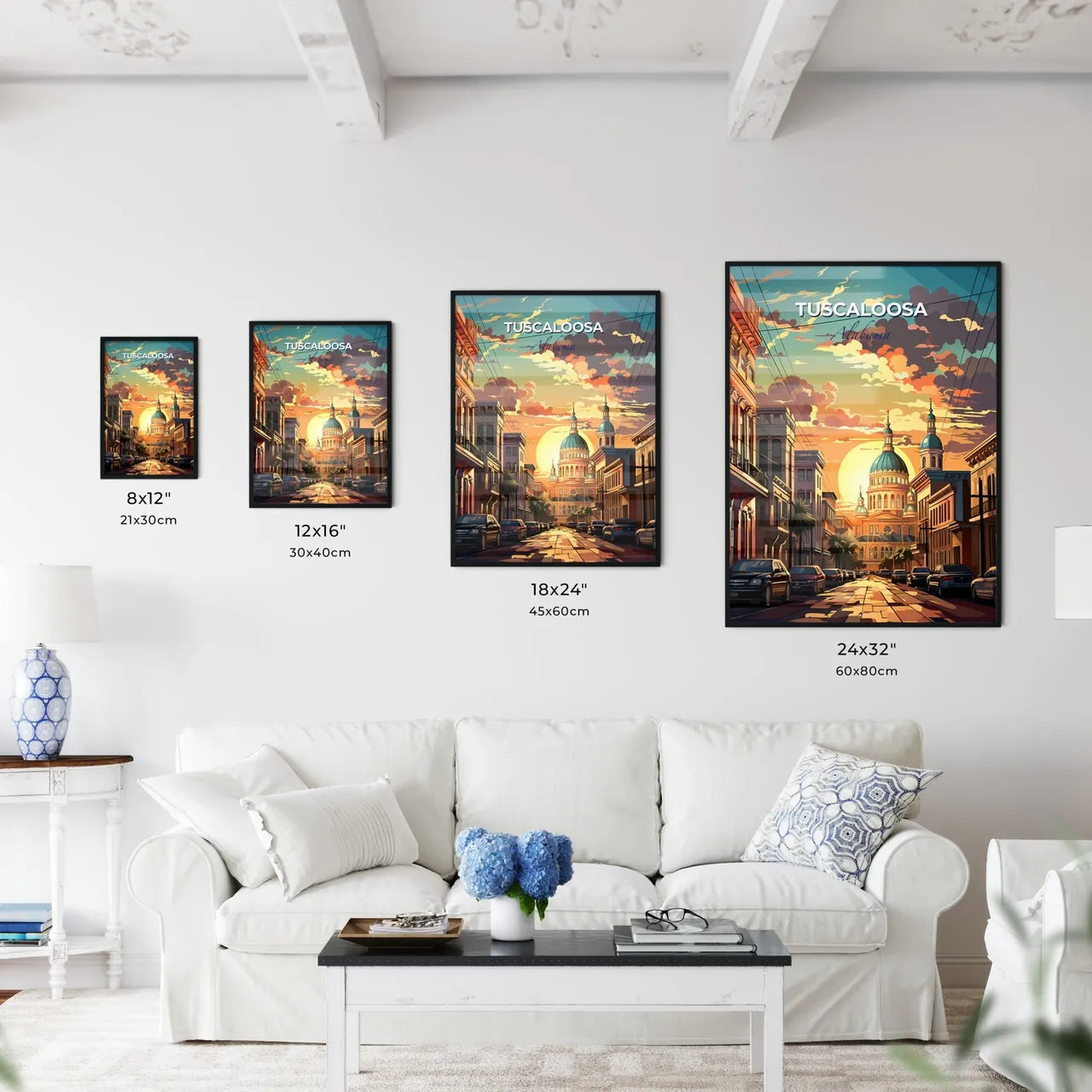 Tuscaloosa, Alabama, A Poster of a street with cars and buildings in the background Default Title