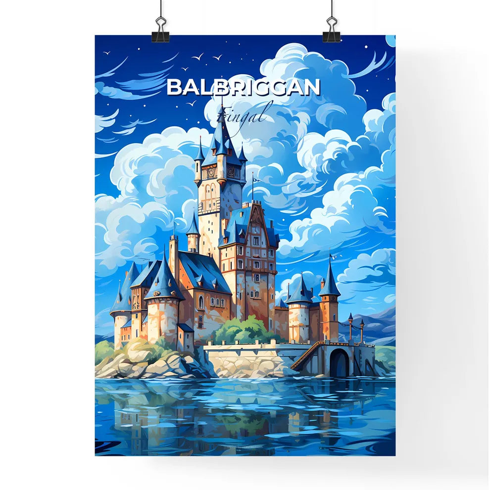 Balbriggan, Fingal, A Poster of a castle on a hill with water and clouds in the sky Default Title