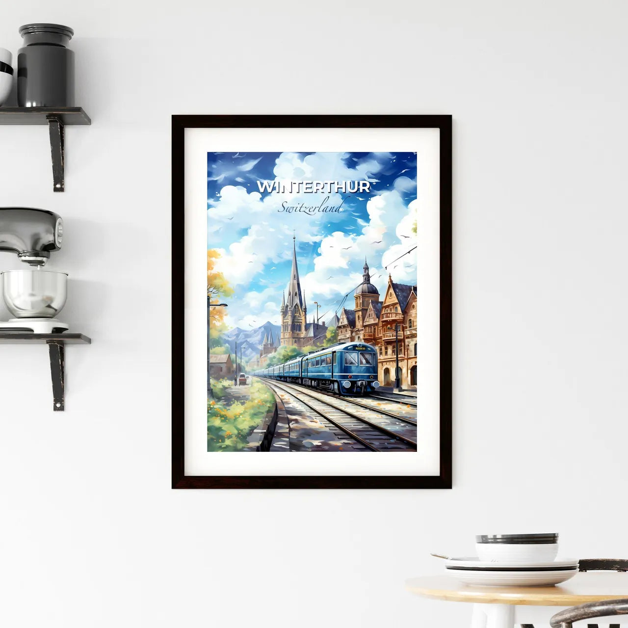 Winterthur, Switzerland, A Poster of a train on the tracks Default Title