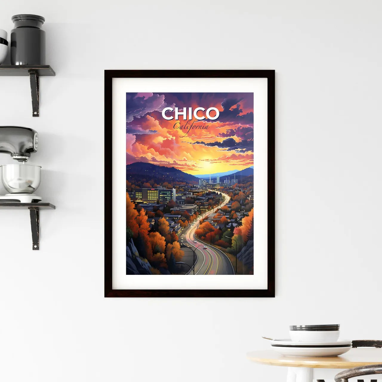 Chico, California, A Poster of a road leading to a city Default Title
