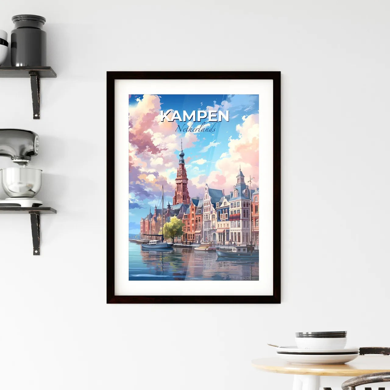 Kampen, Netherlands, A Poster of a water next to a city Default Title