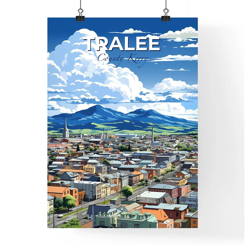 Tralee, County Kerry, A Poster of a city with mountains in the background Default Title