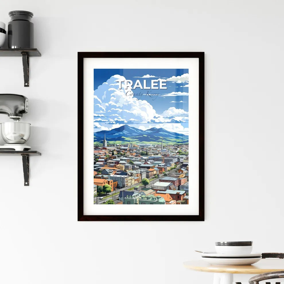 Tralee, County Kerry, A Poster of a city with mountains in the background Default Title