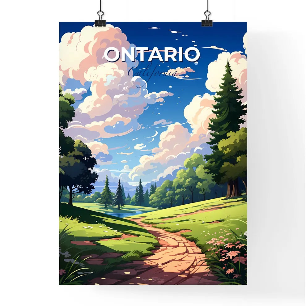 Ontario, California, A Poster of a landscape with a path and trees Default Title