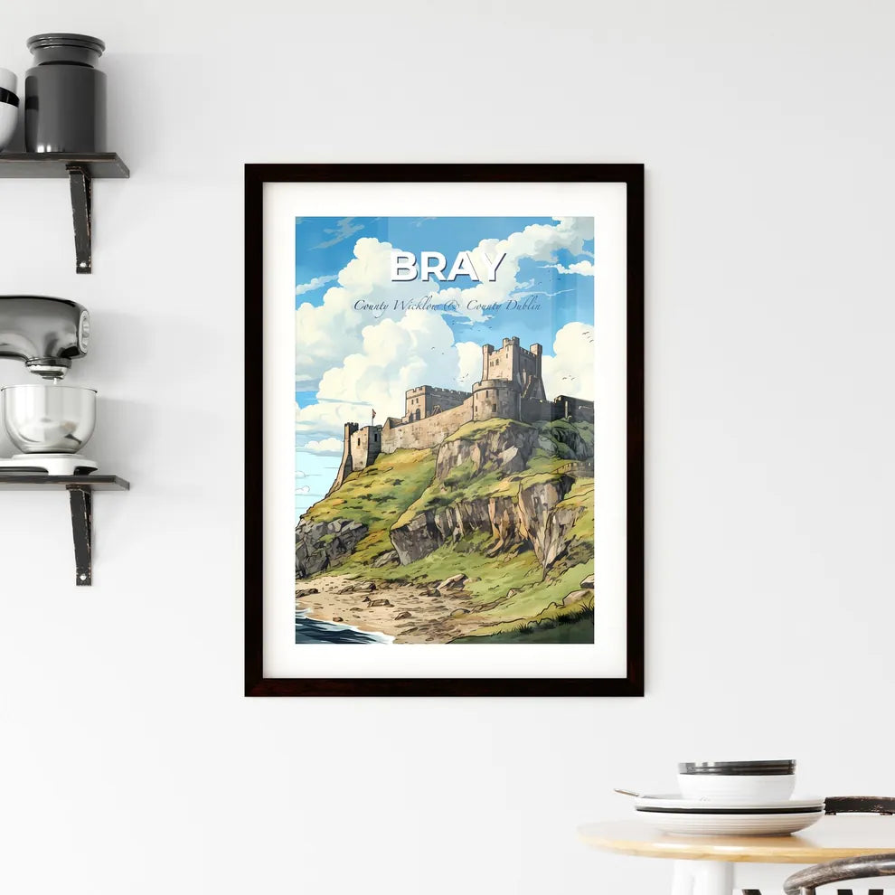 Bray, County Wicklow & County Dublin, A Poster of a castle on a cliff Default Title