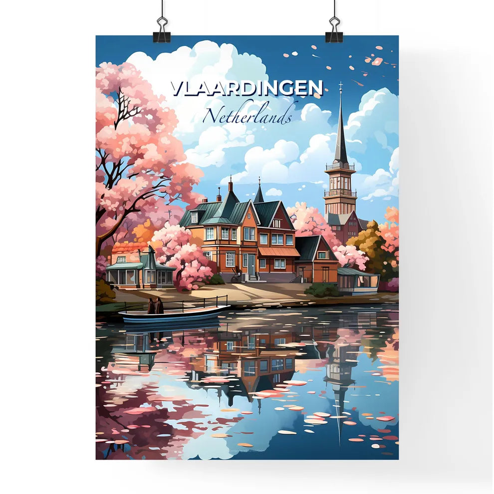 Vlaardingen, Netherlands, A Poster of a house next to a lake Default Title