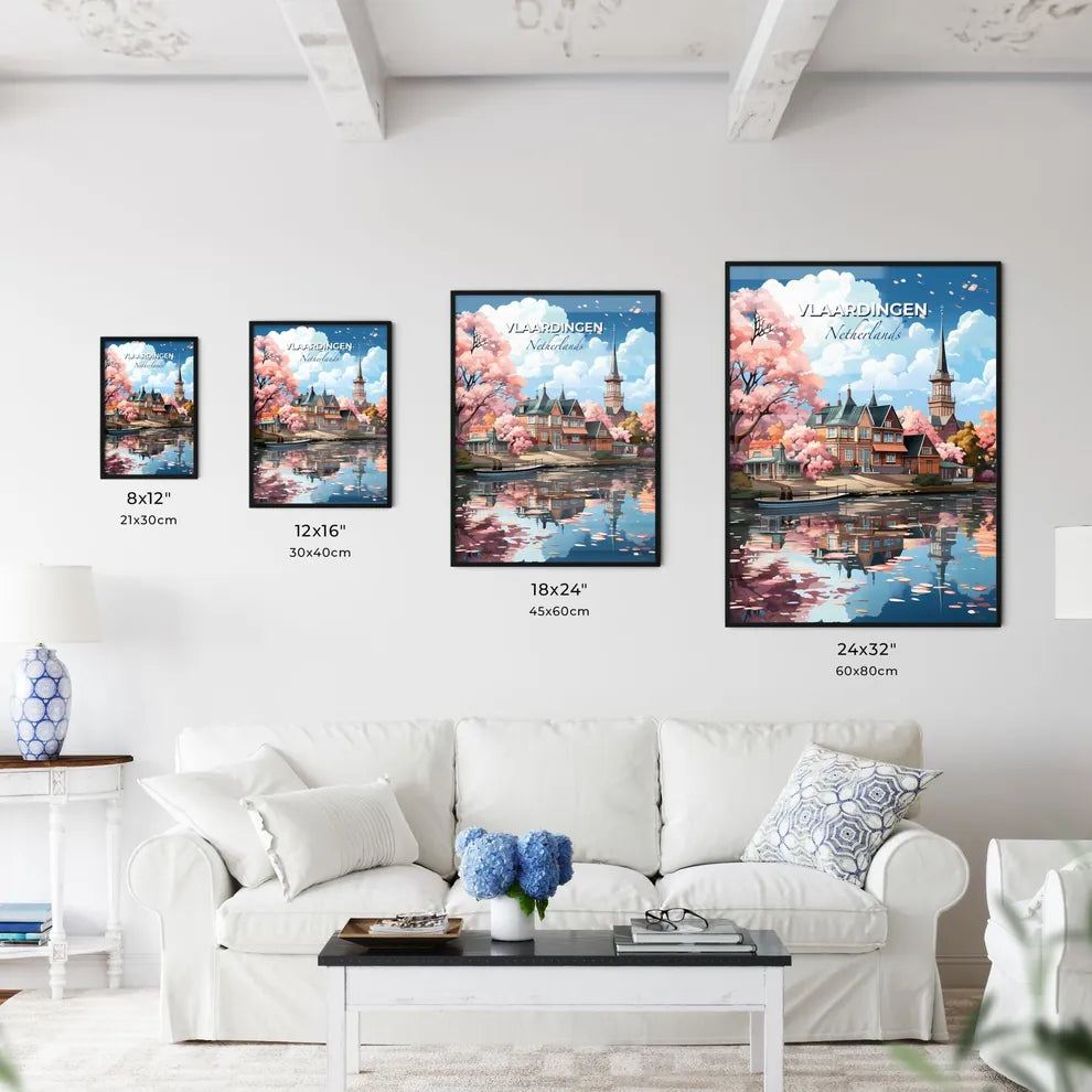 Vlaardingen, Netherlands, A Poster of a house next to a lake Default Title