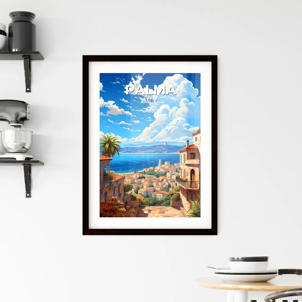 Palma, Spain, A Poster of a view of a town from a hill overlooking a body of water Default Title