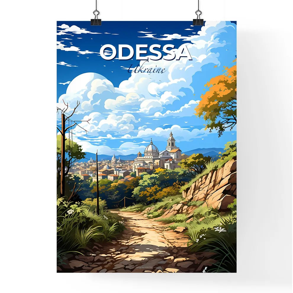 Odessa, Ukraine, A Poster of a dirt road leading to a city Default Title