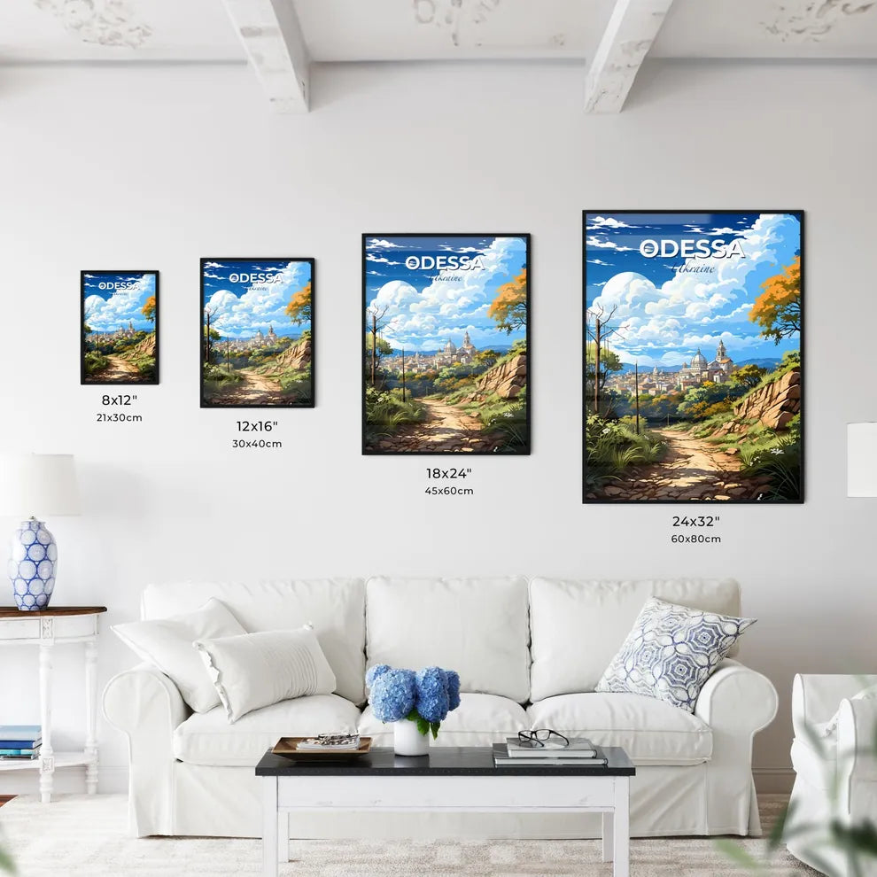 Odessa, Ukraine, A Poster of a dirt road leading to a city Default Title