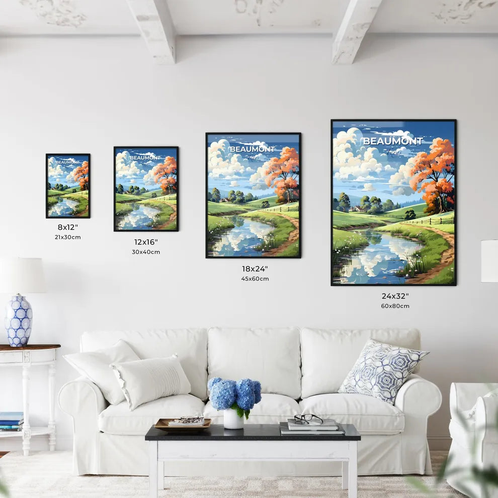 Beaumont, Texas, A Poster of a stream running through a grassy field Default Title