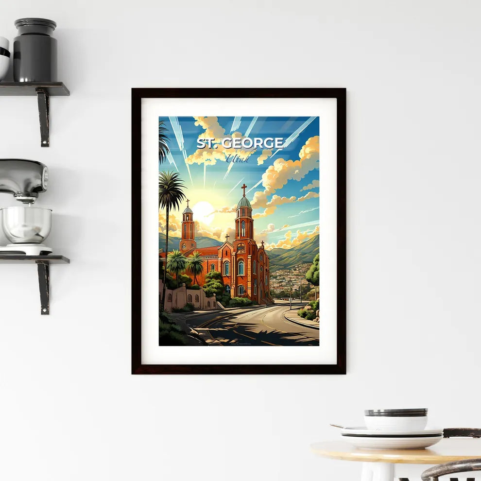 St. George, Utah, A Poster of a church with trees and a road Default Title