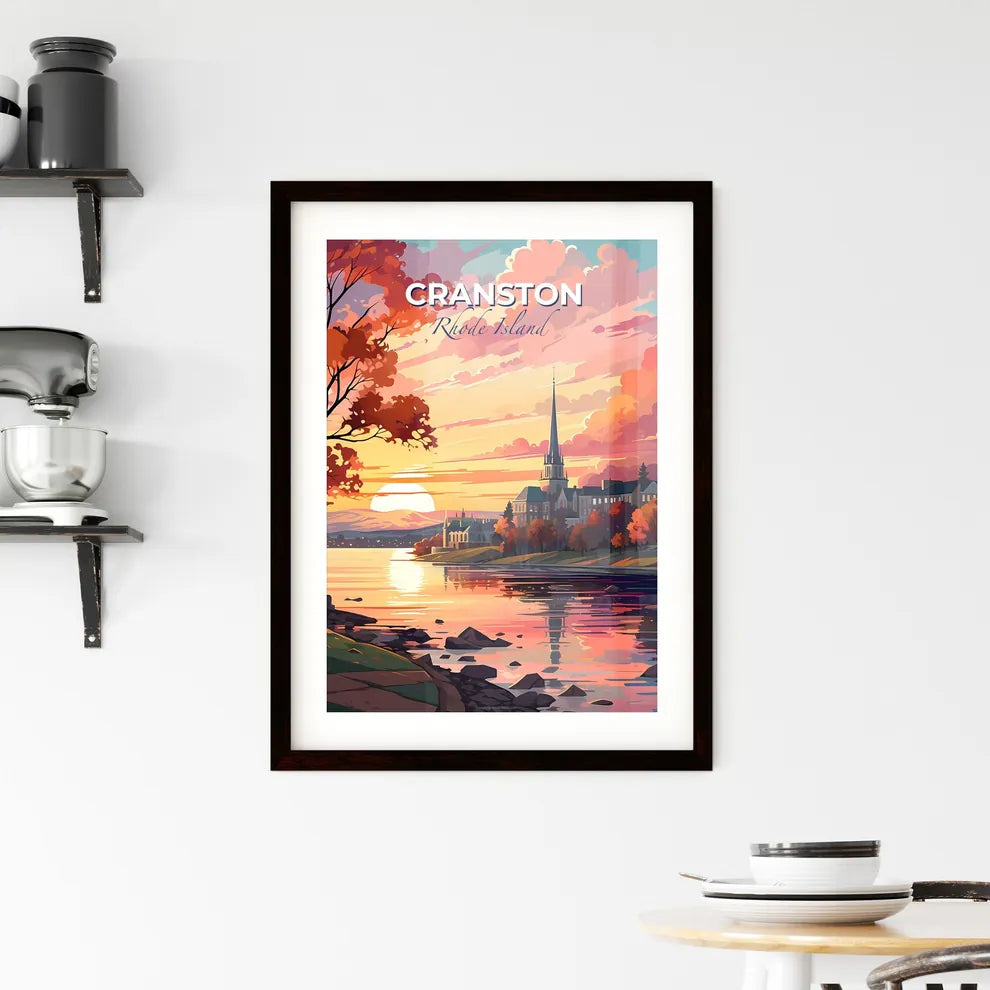Cranston, Rhode Island, A Poster of a sunset over a lake Default Title