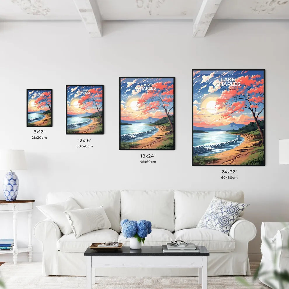 Lake Charles, Louisiana, A Poster of a tree on a beach Default Title