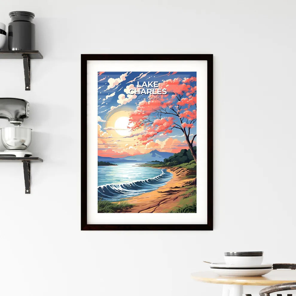 Lake Charles, Louisiana, A Poster of a tree on a beach Default Title