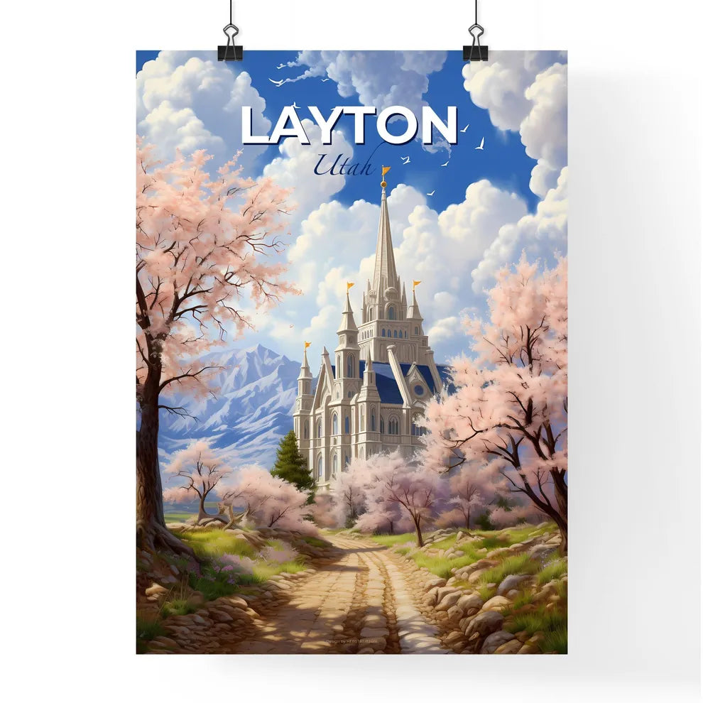 Layton, Utah, A Poster of a castle with trees and mountains in the background Default Title