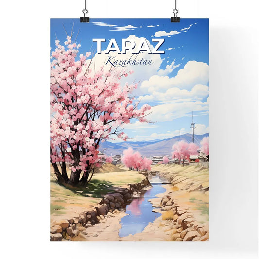 Taraz, Kazakhstan, A Poster of a river running through a village Default Title