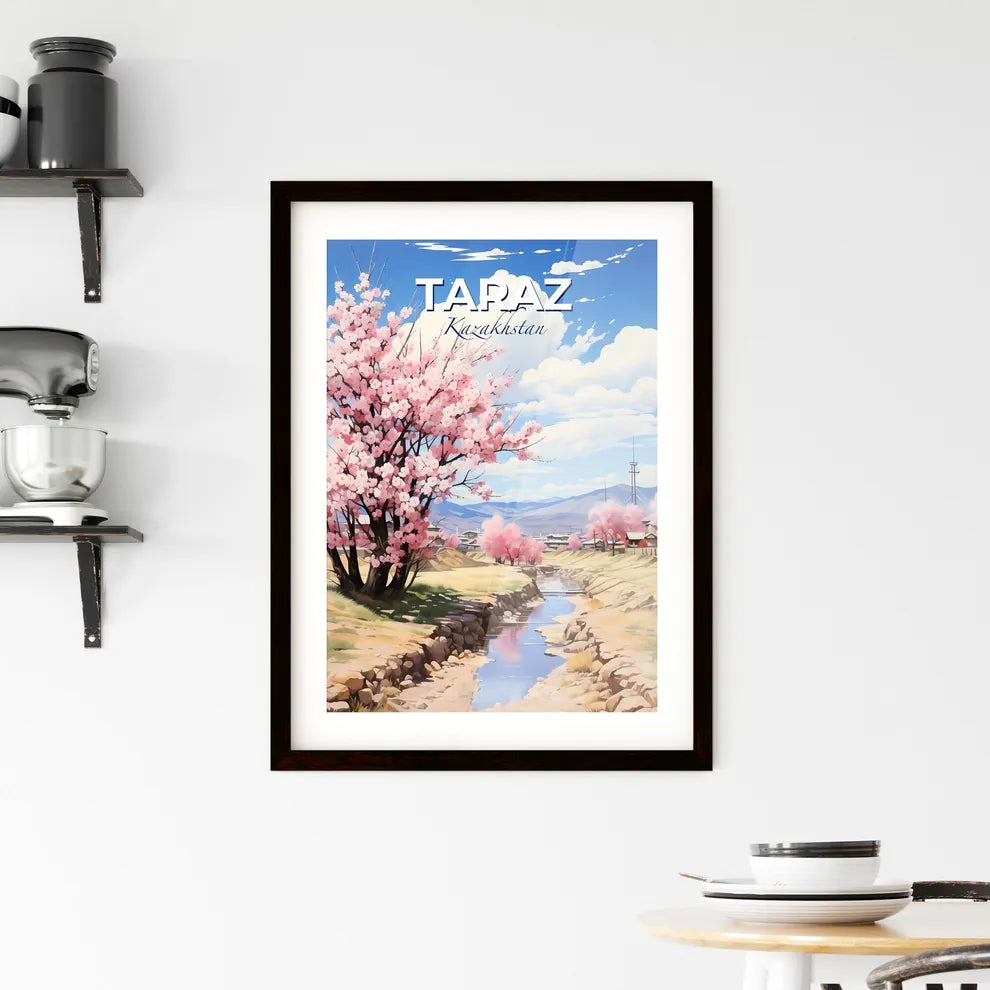 Taraz, Kazakhstan, A Poster of a river running through a village Default Title