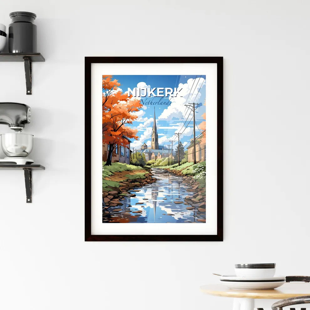Nijkerk, Netherlands, A Poster of a river running through a town Default Title