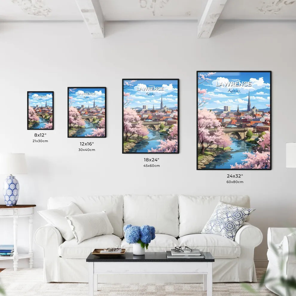 Lawrence, Kansas, A Poster of a river running through a city Default Title