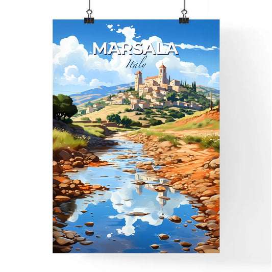 Marsala, Italy, A Poster of a river running through a village Default Title