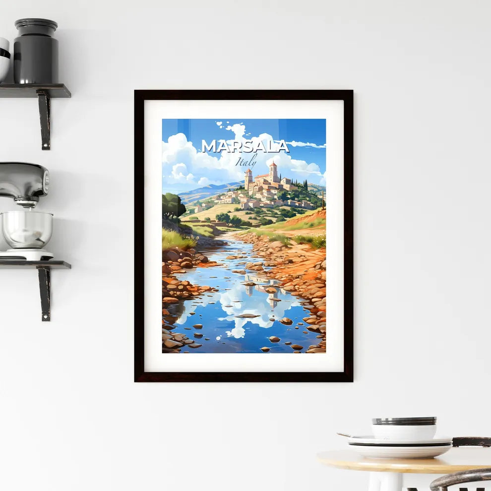 Marsala, Italy, A Poster of a river running through a village Default Title