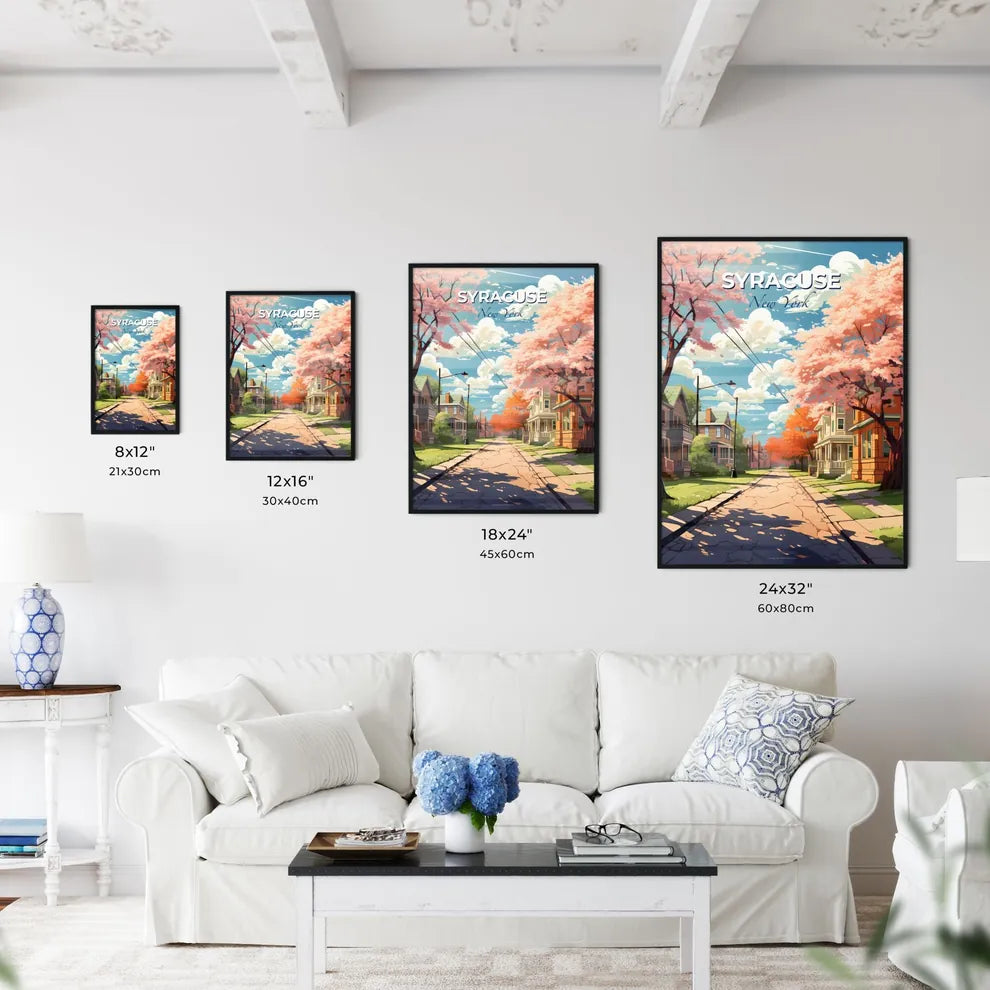 Syracuse, New York, A Poster of a street with houses and trees Default Title