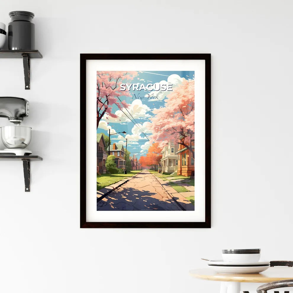 Syracuse, New York, A Poster of a street with houses and trees Default Title