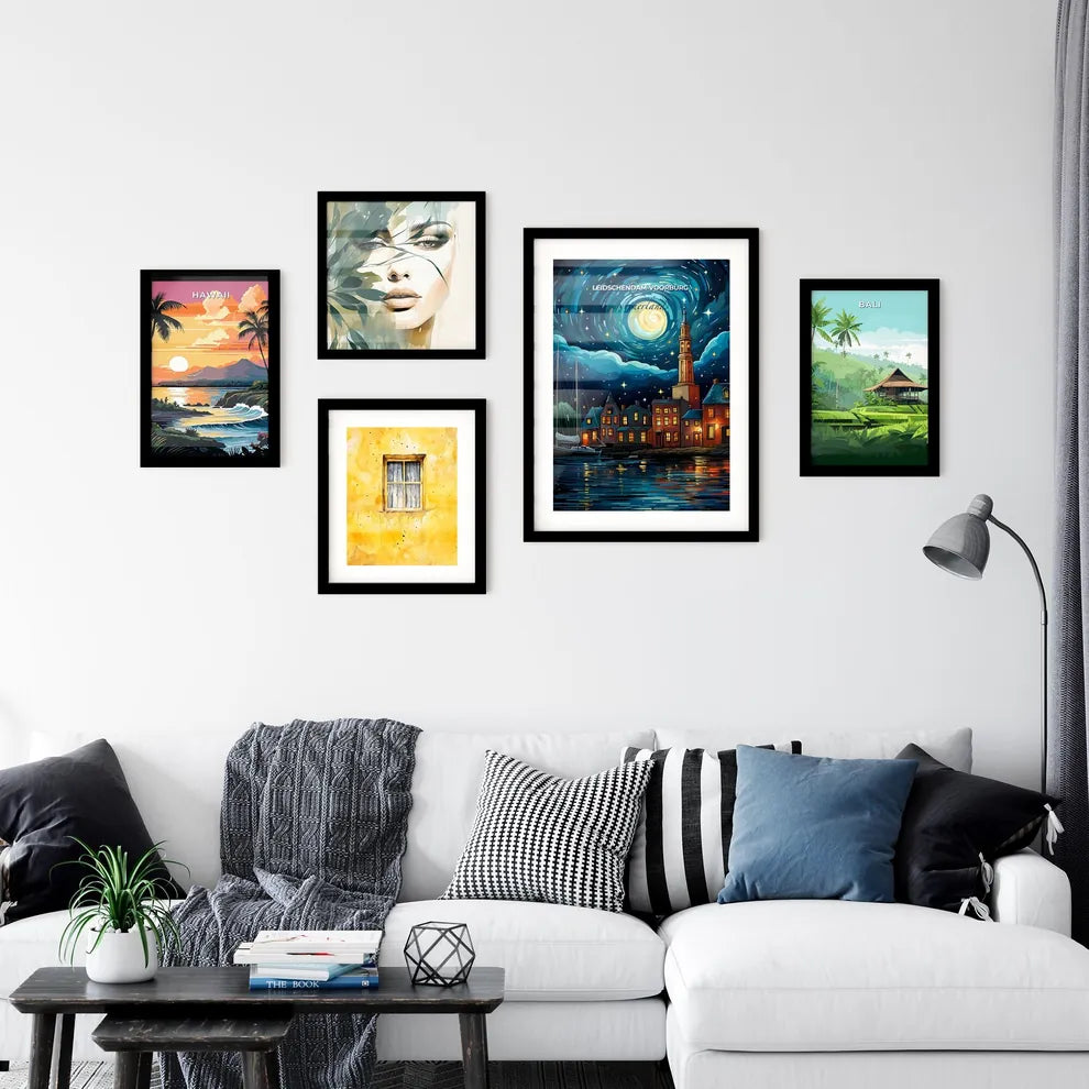 Leidschendam-Voorburg, Netherlands, A Poster of a painting of a city at night Default Title