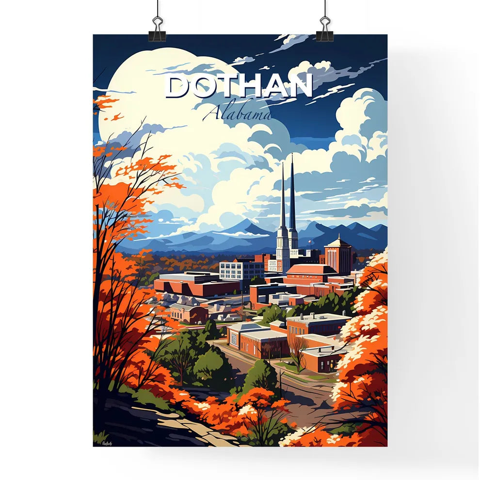 Dothan, Alabama, A Poster of a lively and colourful cityscape Default Title