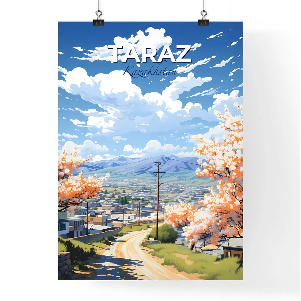 Taraz, Kazakhstan, A Poster of a lively and colourful cityscape Default Title