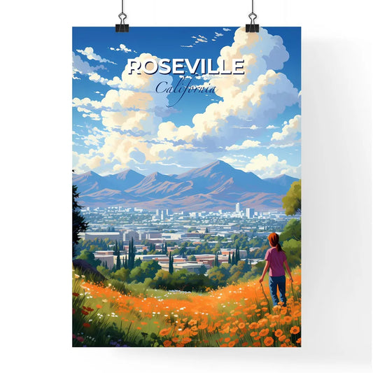 Roseville, California, A Poster of a lively and colourful cityscape Default Title