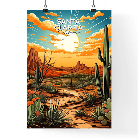 Santa Clarita, California, A Poster of a lively and colourful cityscape Default Title