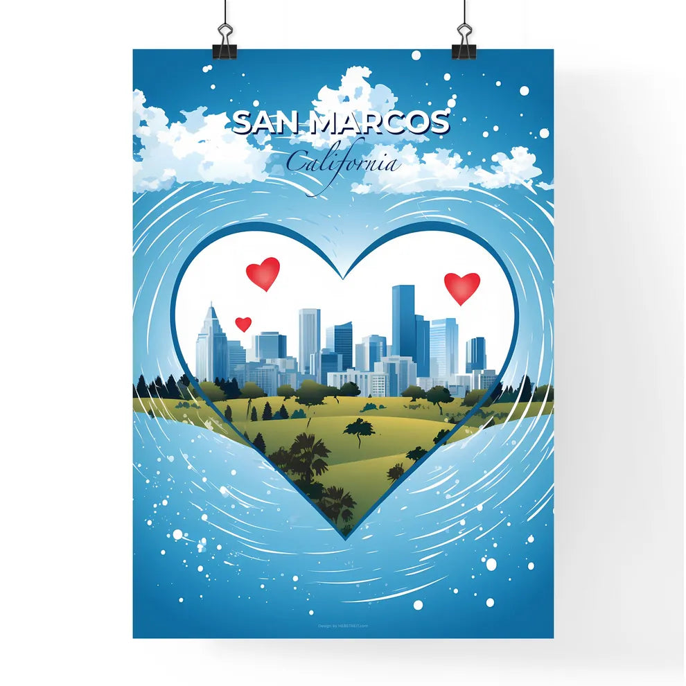 San Marcos, California, A Poster of a lively and colourful cityscape Default Title