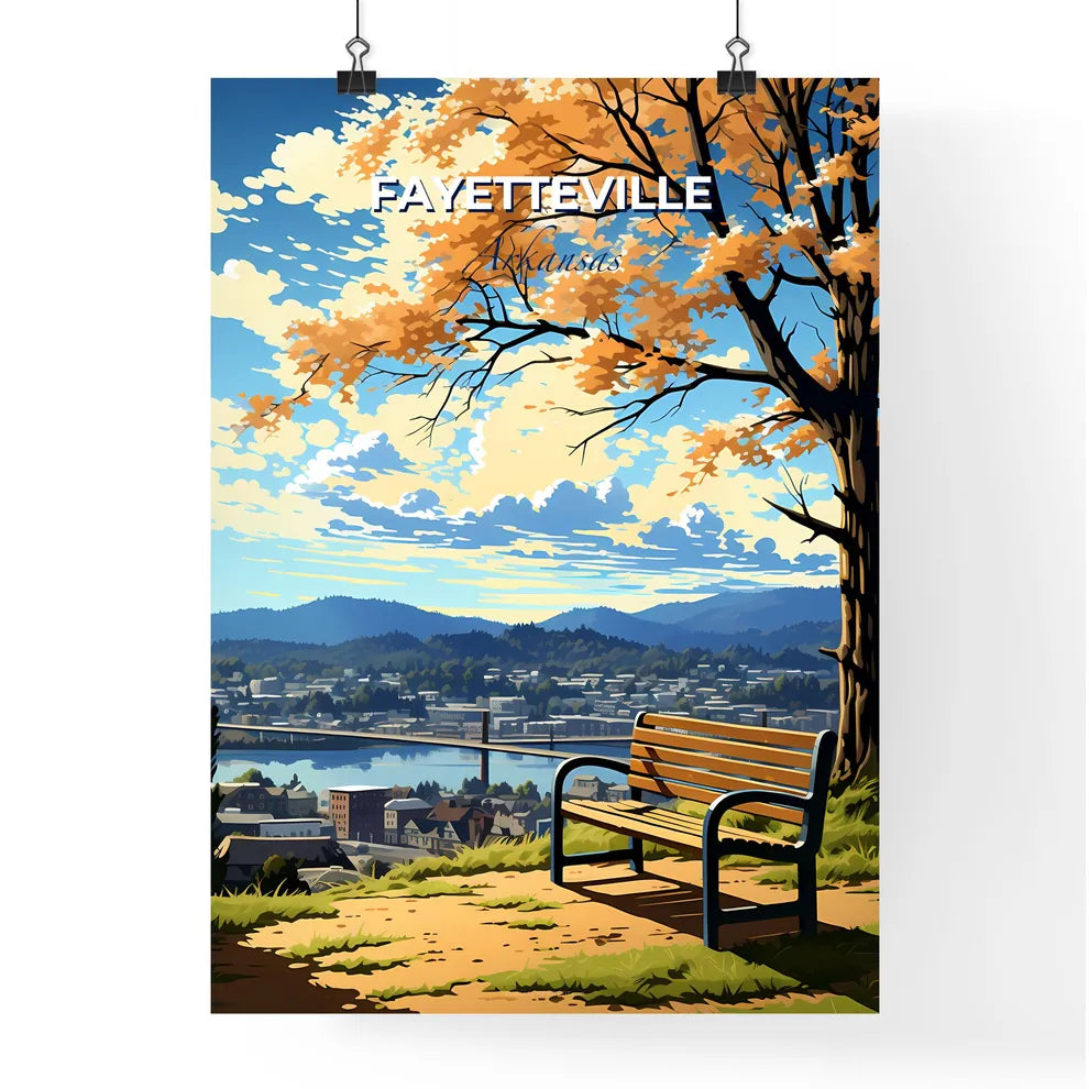 Fayetteville, Arkansas, A Poster of a lively and colourful cityscape Default Title