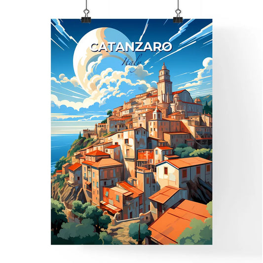 Catanzaro, Italy, A Poster of a lively and colourful cityscape Default Title