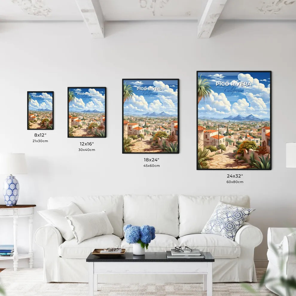 Pico Rivera, California, A Poster of a lively and colourful cityscape Default Title