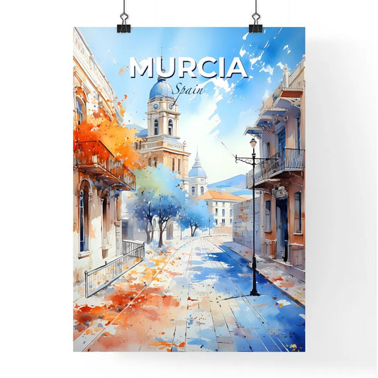 Murcia, Spain, A Poster of a lively and colourful cityscape Default Title