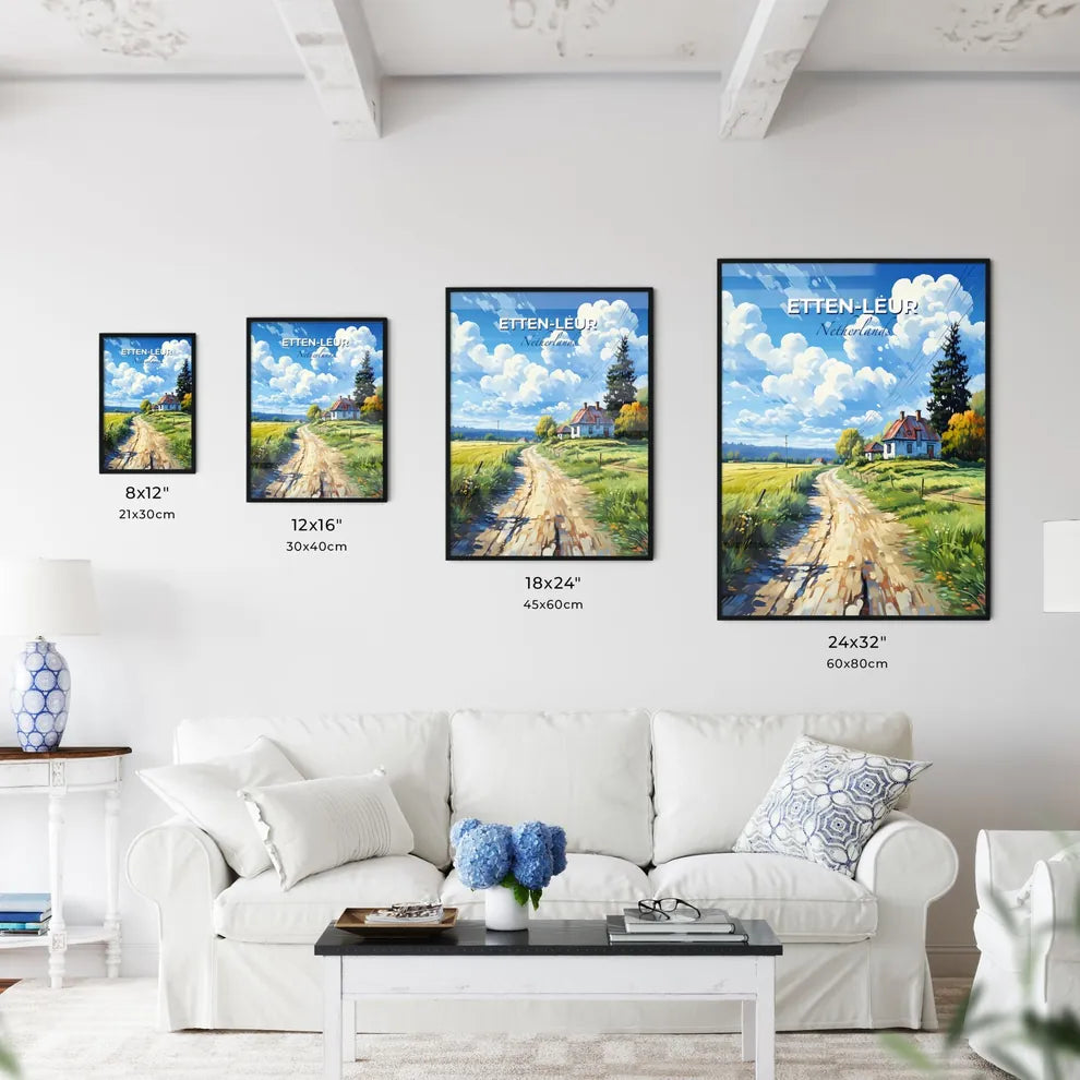 Etten-Leur, Netherlands, A Poster of a dirt road leading to a house Default Title
