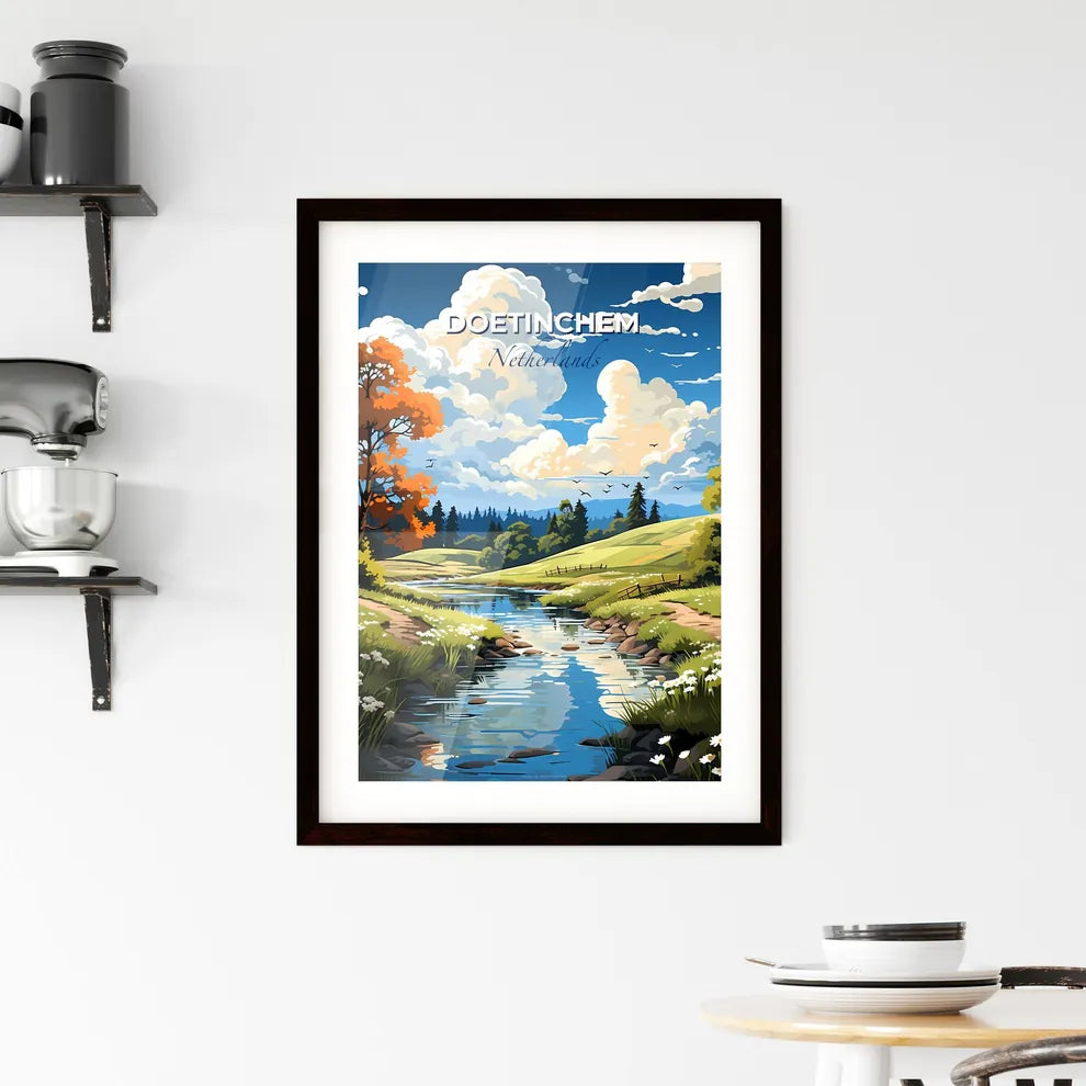 Doetinchem, Netherlands, A Poster of a river running through a valley Default Title