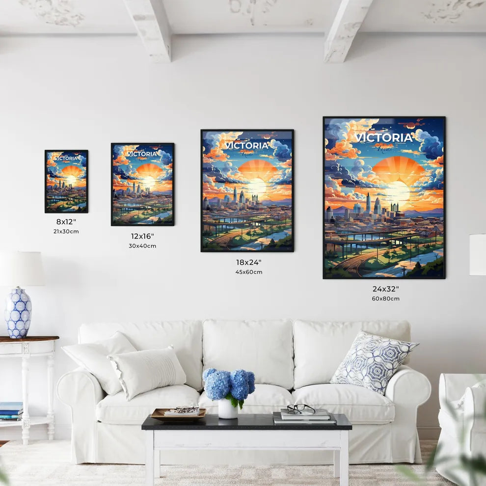 Victoria, Texas, A Poster of a city with a bridge and a road Default Title