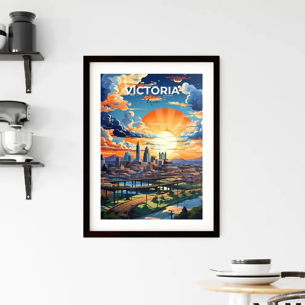 Victoria, Texas, A Poster of a city with a bridge and a road Default Title