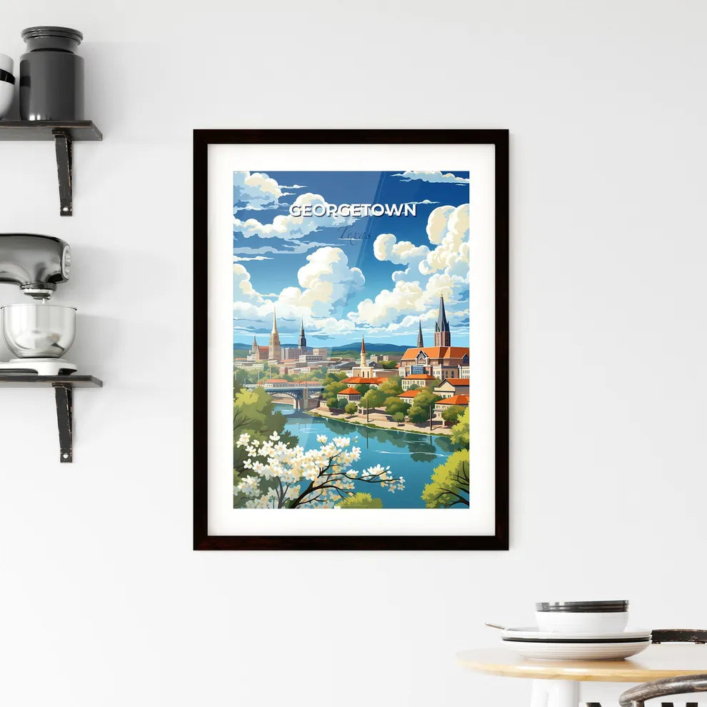 Georgetown, Texas, A Poster of a city by a river Default Title