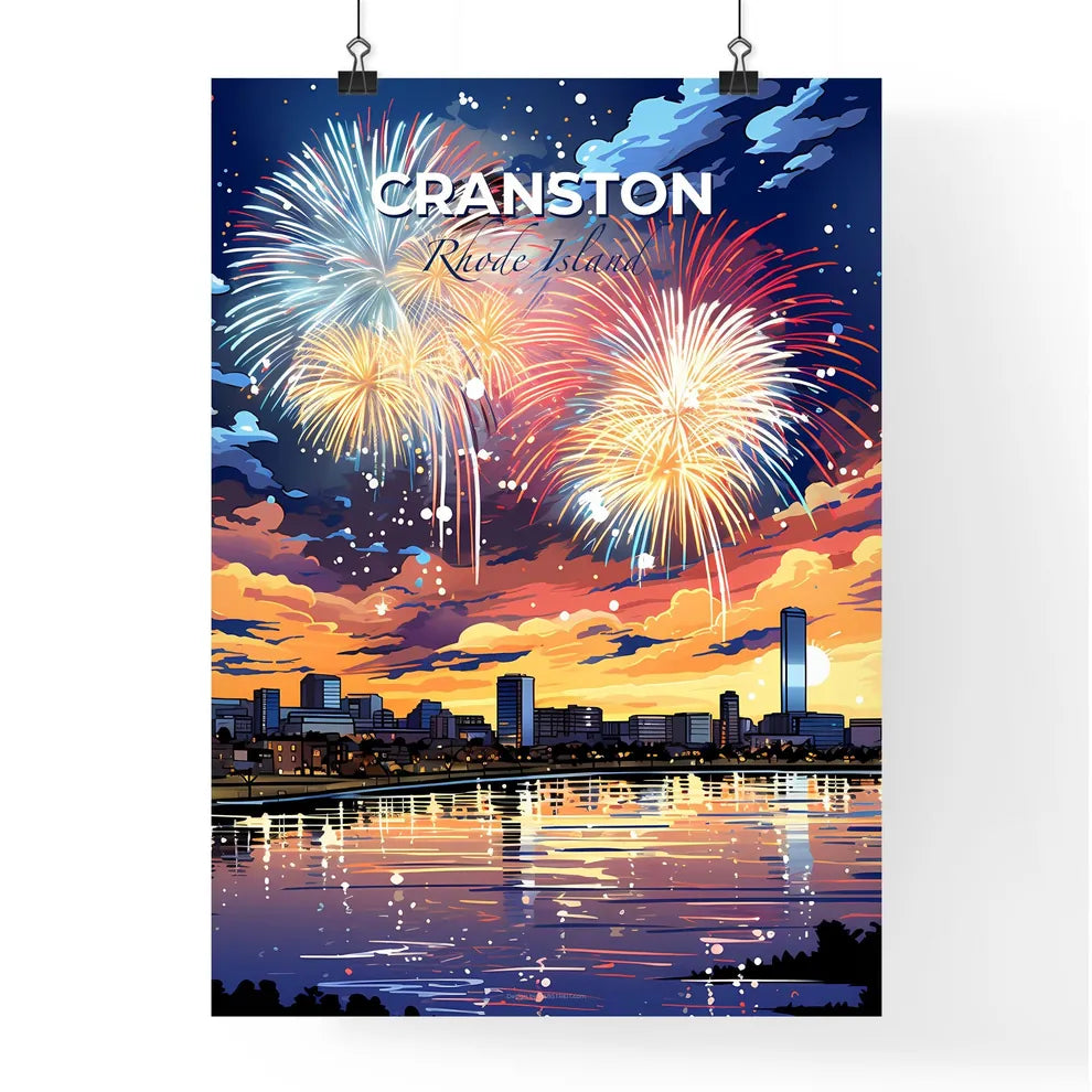 Cranston, Rhode Island, A Poster of fireworks over a city Default Title