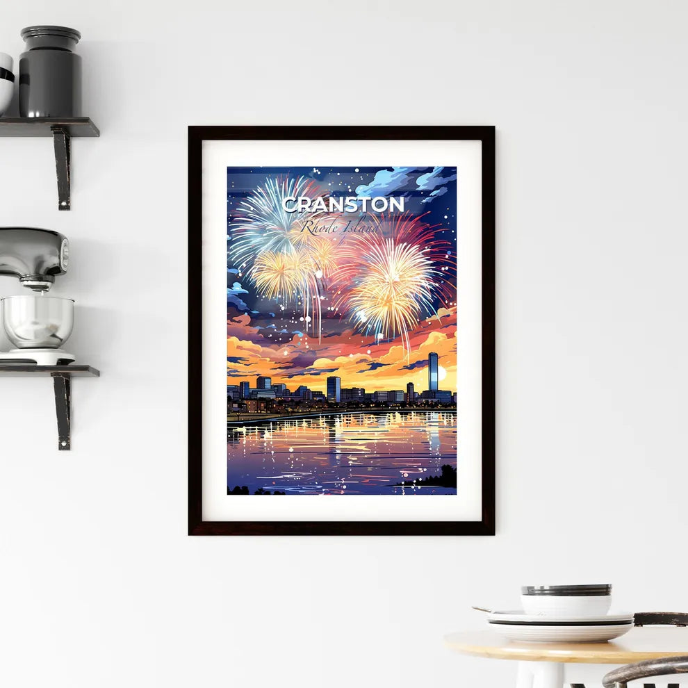Cranston, Rhode Island, A Poster of fireworks over a city Default Title