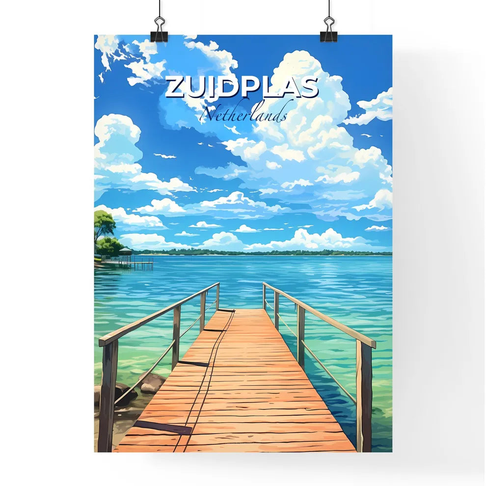 Zuidplas, Netherlands, A Poster of a wooden dock on a body of water Default Title