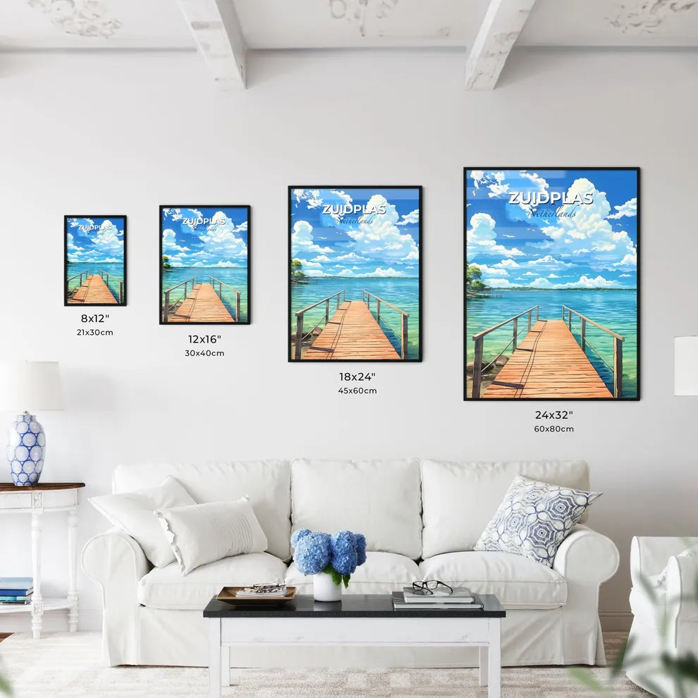 Zuidplas, Netherlands, A Poster of a wooden dock on a body of water Default Title